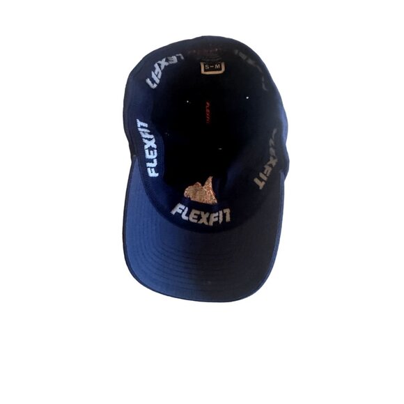 Squatch Bikes & Brews Bigfoot Embroidered Navy Flexfit Hat S-M Brevard - Picture 5 of 6